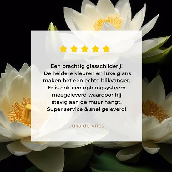 MuchoWow® Peinture sur verre 120x160 cm - Peinture sur verre acrylique - Lotus - Fleurs - Wit - Nature - Zwart - Photo sur verre - Peintures