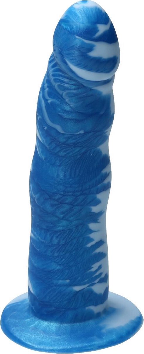 Goedkoopste Ylva & Dite - Anteros - Realistische Siliconen dildo met zuignap - Voor mannen, vrouwen of samen - Handgemaakt in Holland - Sky / Bright Blue