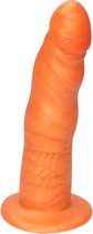Ylva & Dite - Anteros - Realistische Siliconen dildo met zuignap - Voor mannen, vrouwen of samen - Handgemaakt in Holland - Oranje Geel