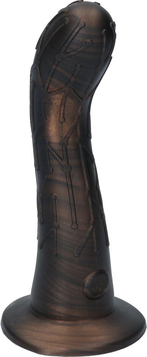 Goedkoopste Ylva & Dite - Cryptodite - Siliconen G-spot / Anale dildo - Made in Holland - Kastanje Bruin Metallic