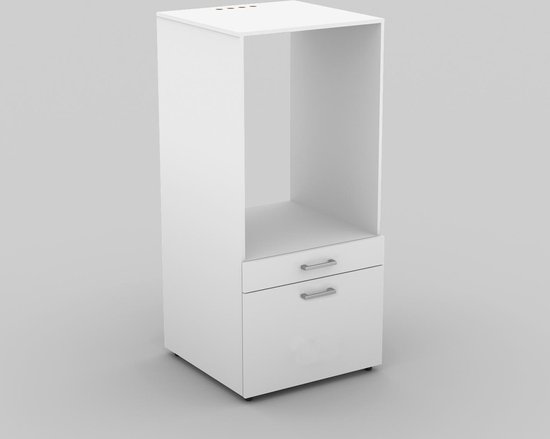 Mobistoxx WASMACHINEKAST Washing, Trendy kast voor wasmachine of droogkast met lade voor wasmand, wit, universeel