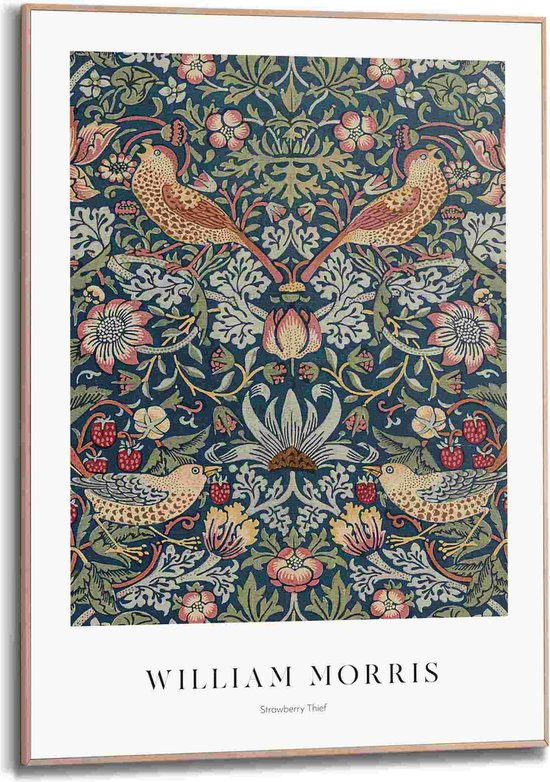 Schilderij William Morris - strawberry thief 70x50 cm