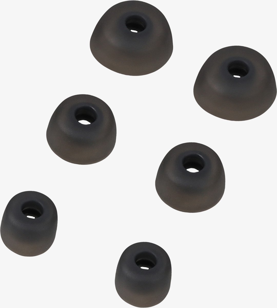 kwmobile 6x cover voor in-ear oortjes geschikt voor Jabra Elite 3 - Vervangende oordopjes van siliconen in zwart - 3 maten – foto 4