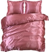 Beauty Silk Dekbedovertrek - 200x200/220 - Glans Satijn - Flamingo Roze