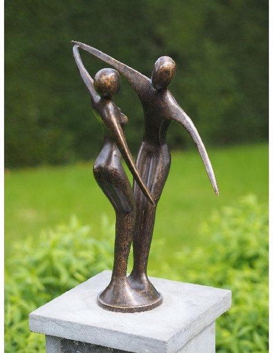 Tuinbeeld - bronzen beeld - Danspaar - Bronzartes - 42 cm hoog