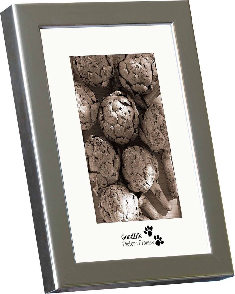 Houten Fotolijst Piano Spiegel/Chrome-40x40