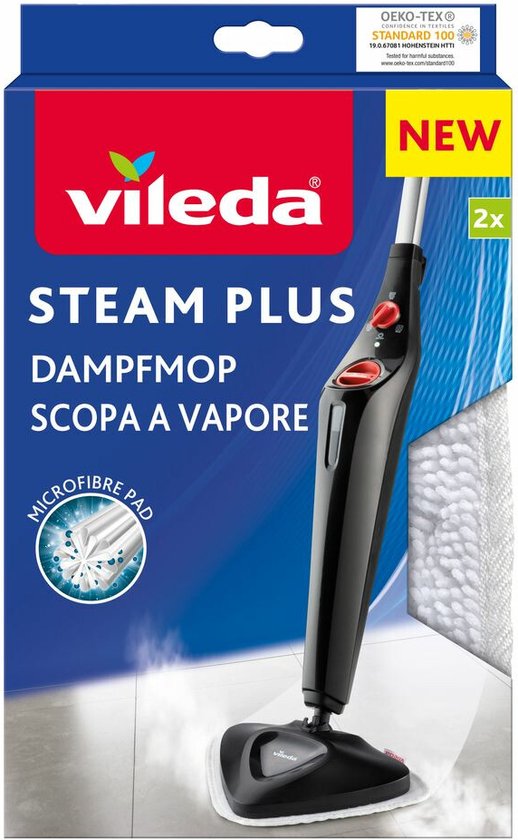 Foto: Vileda vervanging voor steam set van 2 microvezelpads voor vileda stoomreiniger