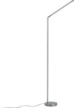 Lindby - LED vloerlamp - 1licht - metaal - H: 163 cm - gesatineerd nikkel - Inclusief lichtbron