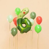 Partydeco - Folieballon cijfer 6 - schildpad - 64 x 87 cm