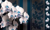 Fotobehang - Vlies Behang - Orchideeën Kunst - Bloemen - 208 x 146 cm