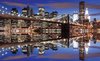 Fotobehang - Vlies Behang - New York - Brooklyn Bridge - 312 x 219 cm
