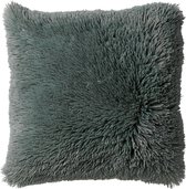 Dutch Decor FLUFFY - Coussin décoratif 45x45 cm - ultra doux - couleur unie - Jadeite - Vert clair