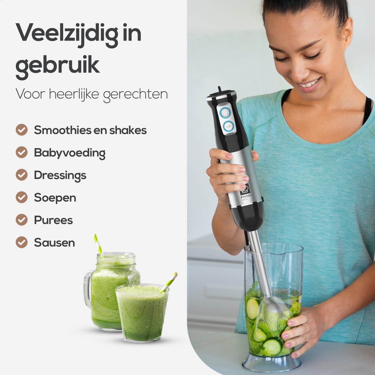 Inventum MX350B Staafmixer Set Zwart