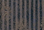 Fotobehang - Vlies Behang - Gouden Ornament - Kunst - Patroon - 416 x 290 cm