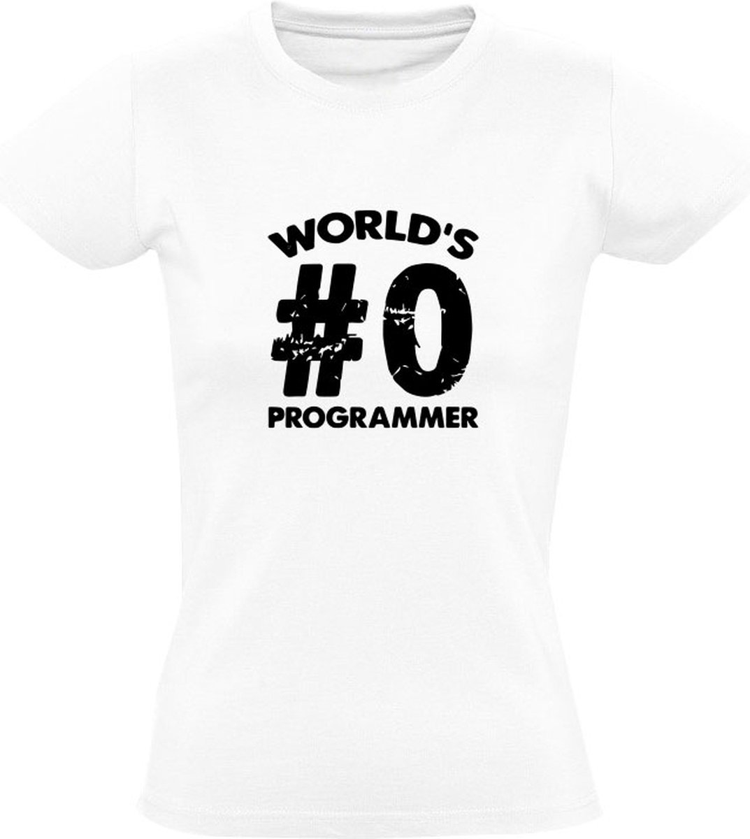 World's #0 programmer Dames T-shirt - computer - it - programmeren - nerd