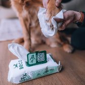 Beco Bamboo Dog Wipes - Vochtige reinigingsdoekjes voor honden - Hypoallergeen - Reinigt vacht, poten en snoetjes - Inhoud 80 stuks