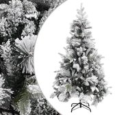 vidaXL - Kerstboom - met - dennenappels - en - sneeuw - 195 - cm - PVC - en - PE