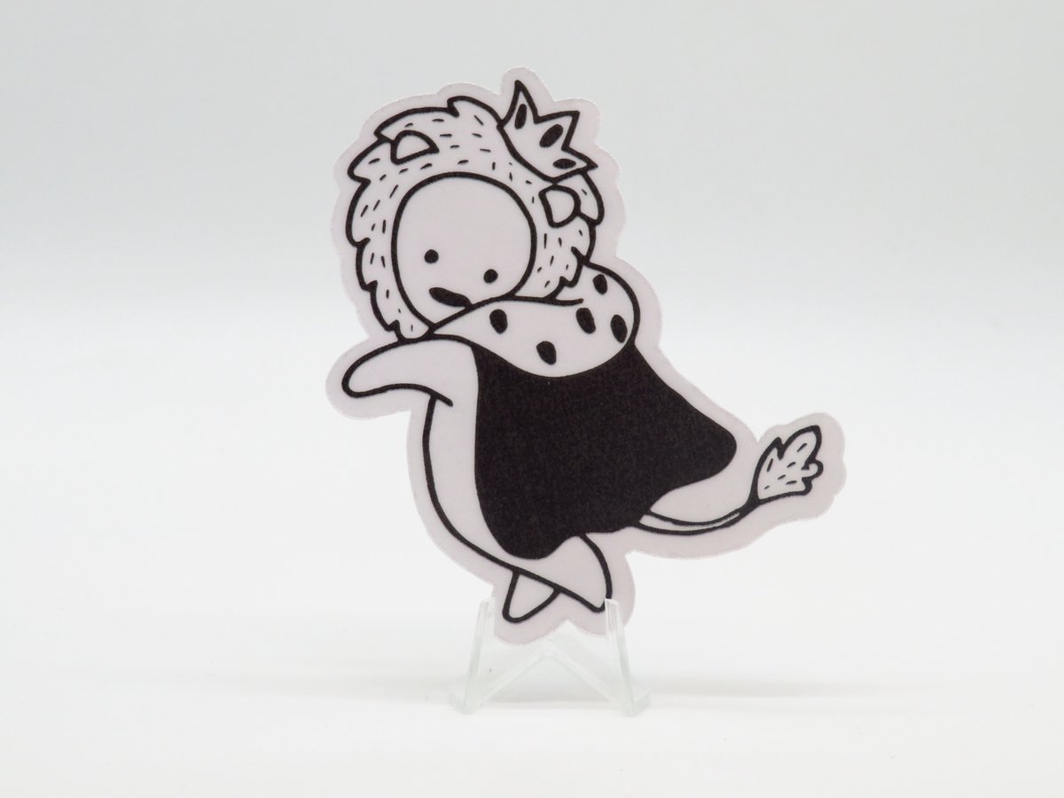 Koning Leeuw Sticker - Dieren in het Dagelijks Leven | Vera's Arts & Dice | Schattige Stickers - Handgemaakte Stickers - Journaling - Bullet Journal - Scrapbooking - Leuke Stickers - Laptop Sticker - Telefoon Sticker