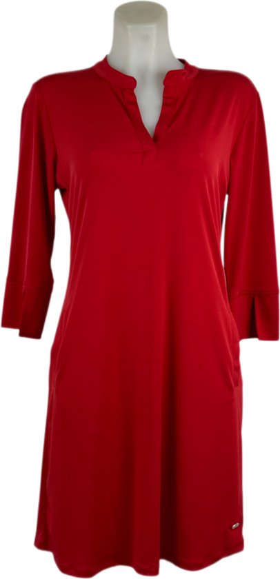 Angelle Milan - Vêtements de voyage pour femme - Robe rouge - Respirante - Infroissable - Robe durable - En 5 tailles - Taille XXL