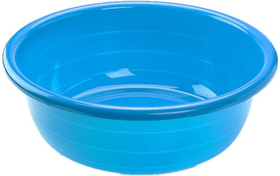 Grand bassin/lave-vaisselle en plastique rond 30 litres bleu