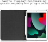 Hoesje Geschikt voor iPad 10.2 2019 Hoes Case Luxe Hoesje Hard Cover - Hoes Geschikt voor iPad 7 Hoesje Bookcase Met Uitsparing Geschikt voor Apple Pencil - Bruin