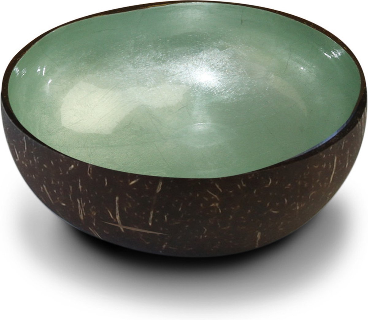 Noya - Coconut Bowl - Kokosnoot - Schaal Kom - Mint Groen Metallic Leaf