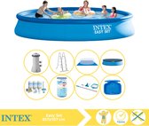 Intex Easy Set Zwembad - Opblaaszwembad - 457x107 cm - Inclusief Onderhoudspakket, Filter, Onderhoudsset en Voetenbad