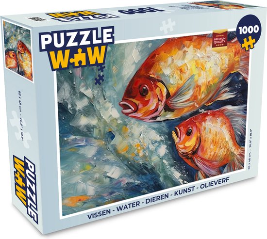 Puzzel Vissen - Water - Dieren - Kunst - Olieverf - Legpuzzel - Puzzel 1000  stukjes... | bol.com