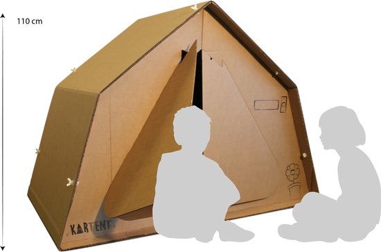 Kartonnen Kartent junior tent 80 cm - 80/160 x 150 x 110 cm - Kartent