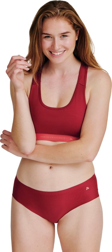 DANISH ENDURANCE Culotte de bikini pour femme avec ceinture élastique - Katoen Bio confortable - 3 paires - Taille L