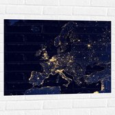 Muursticker - Kaart van Europa - 80x60 cm Foto op Muursticker