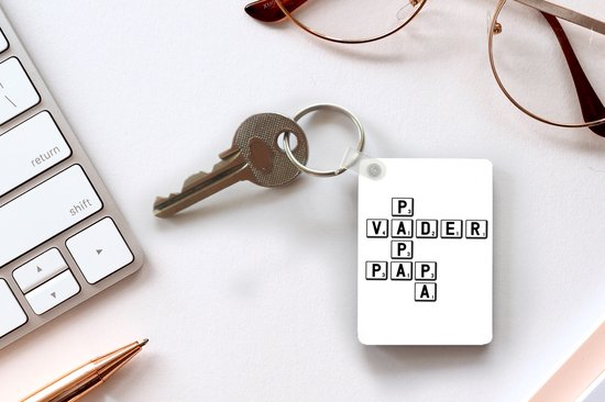 Porte-clés - Citations - Père - Dictons - Papa - Documents - Plastique - Cadeau Vaderdag - Cadeau - Cadeau pour lui - Astuce - Hommes