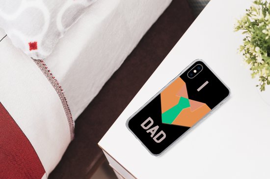 Coque iPhone Xs Max - Vaderdag - Citation - I Love Dad - Siliconen - Noël - Cadeaux - Chaussures Cadeaux