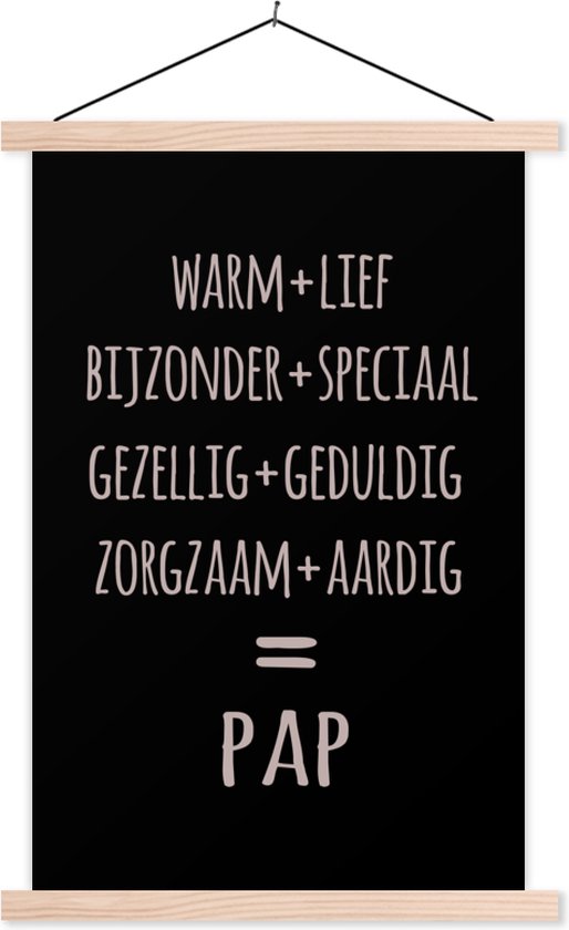 Cadeau pour papa - Poster école Pap textielposter poster 40x60 cm - Tirage photo sur poster textielposter (décoration murale salon / chambre)