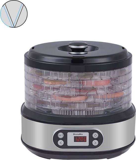 Voedseldroger Met Timer - Elektrische Droogautomaat - 5-laags, 250 W Lcd Display En Instelbare Temperatuur
