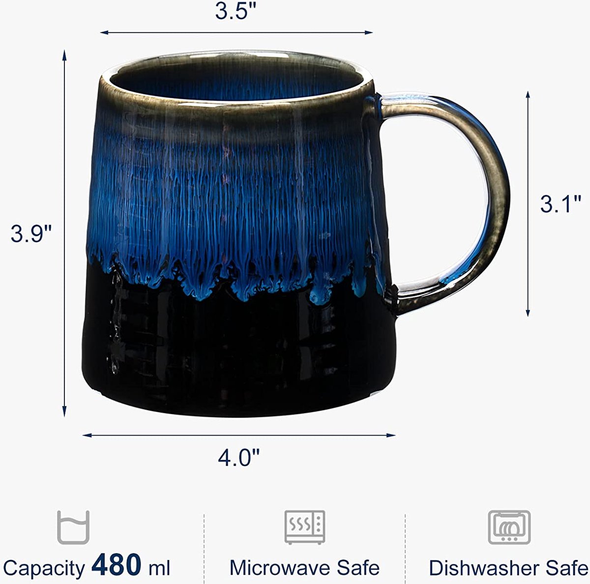 Tasse à Thé Avec Couvercle Et Passoire Porcelaine 400ml Poignée Bois - Noire Mate Sans Plastique