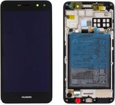 Huawei Y5 Dual Sim 2017 (MYA-L22) LCD Display / Bildschirm Module, Donkergrijs, Incl. Battery, 02351DMD