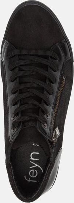 Feyn Dames Veterboots - Zwart - Maat 36 | bol.com