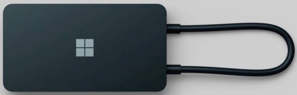 USB-C adapter (grafisch) Microsoft Travel Hub Black USB Zwart | bol