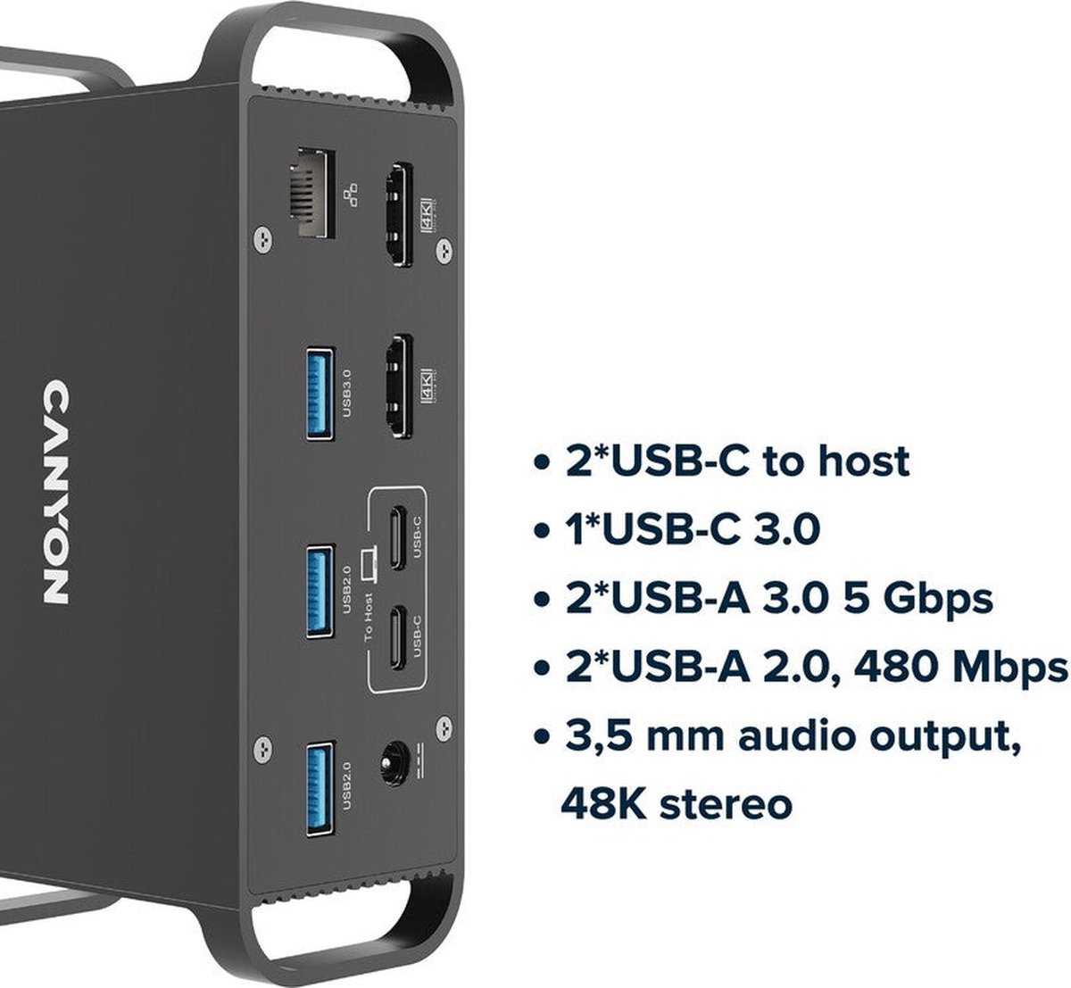 Canyon Station d'accueil USB-C Multiport 14 en 1 Gris