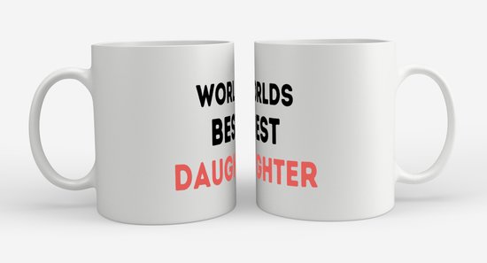 Akyol - tasse à café meilleure fille du monde - tasse à thé - Fille - la meilleure fille - cadeau d'anniversaire - anniversaire - cadeau - cadeau pour fille - articles fille - cadeau - cadeau - cadeau - contenu 350 ML