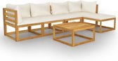 vidaXL-6-delige-Loungeset-met-kussens-massief-acaciahout-crème