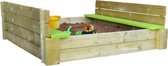 Bol.com Zandbak met deksel en bankjes - 120 x 120 cm - Geimpregneerd FSC hout - Zankbakken voor kinderen incl. gronddoek aanbieding