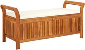 vidaXL Banc de rangement de jardin avec kussen 126 cm Bois d'acacia massif