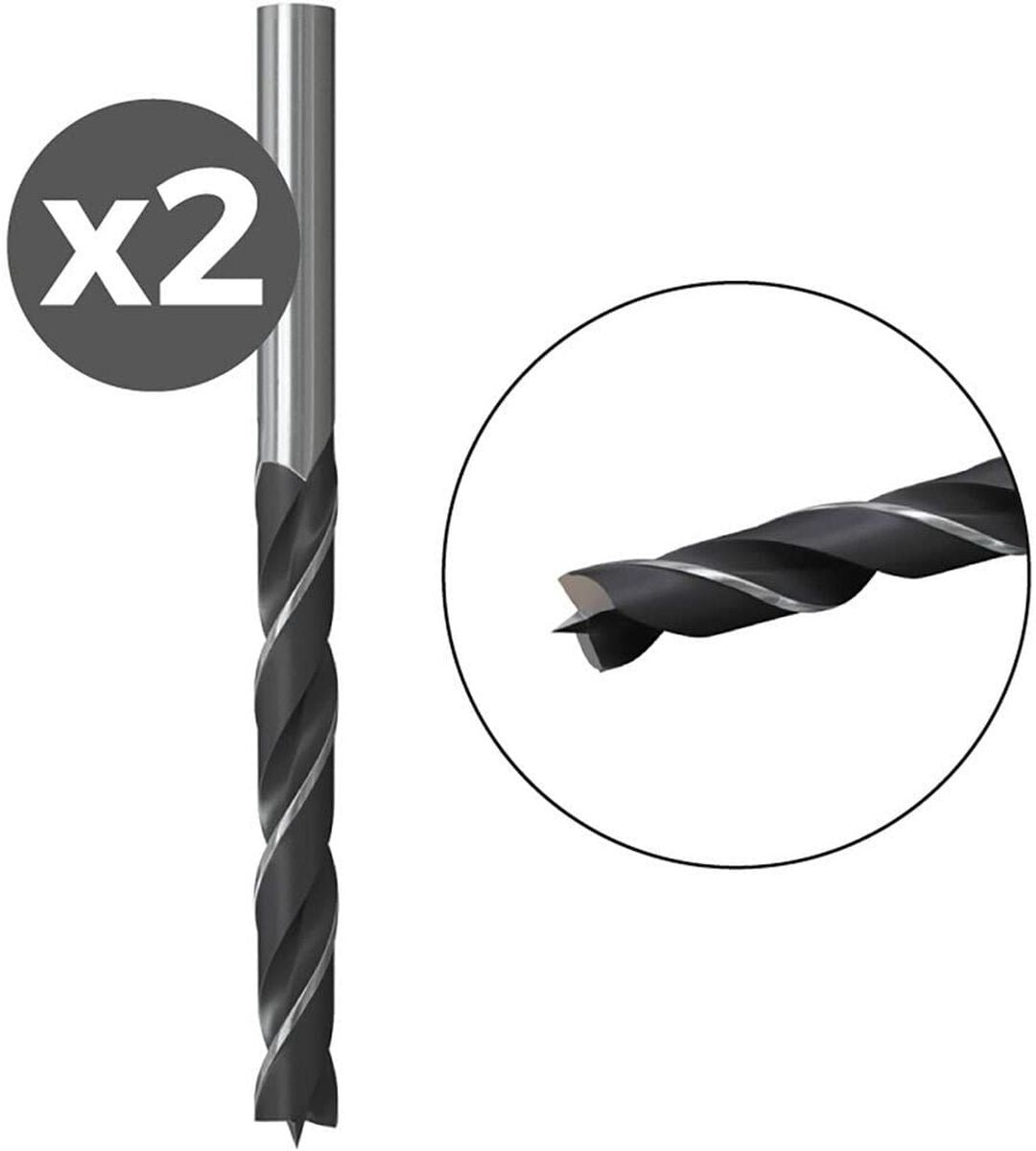 Borenset Fischer 530630 Hout Roestvrij staal Plastic 2 Stuks