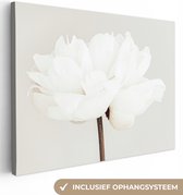 Tableau sur toile Fleurs - Pivoine - Wit - Nature morte - 80x60 cm - Décoration murale
