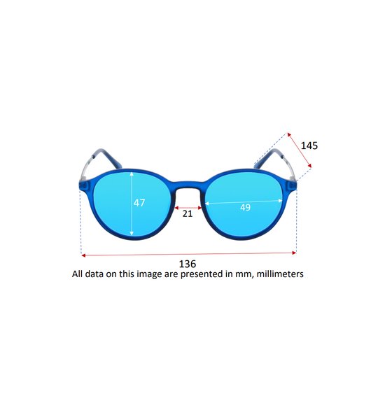 SILAC 8914 SOL OCEAN - Ronde blauwe zonnebrillen met spiegelglazen - Bruin getint glazen - UV 400 CAT POLARIZED van SILAC — afbeelding 4