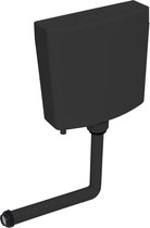 vidaXL - Toiletstortbak - met - watertoevoer - onderin - 3/6 - L - zwart