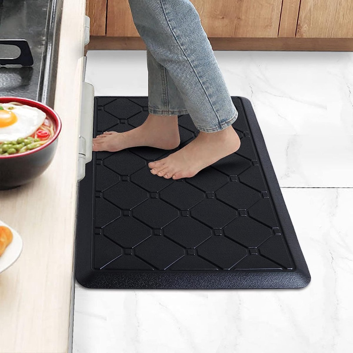 Tapis de cuisine en PVC antidérapant lavable, 45 x 120 cm, épaisseur : 8  mm, tapis de