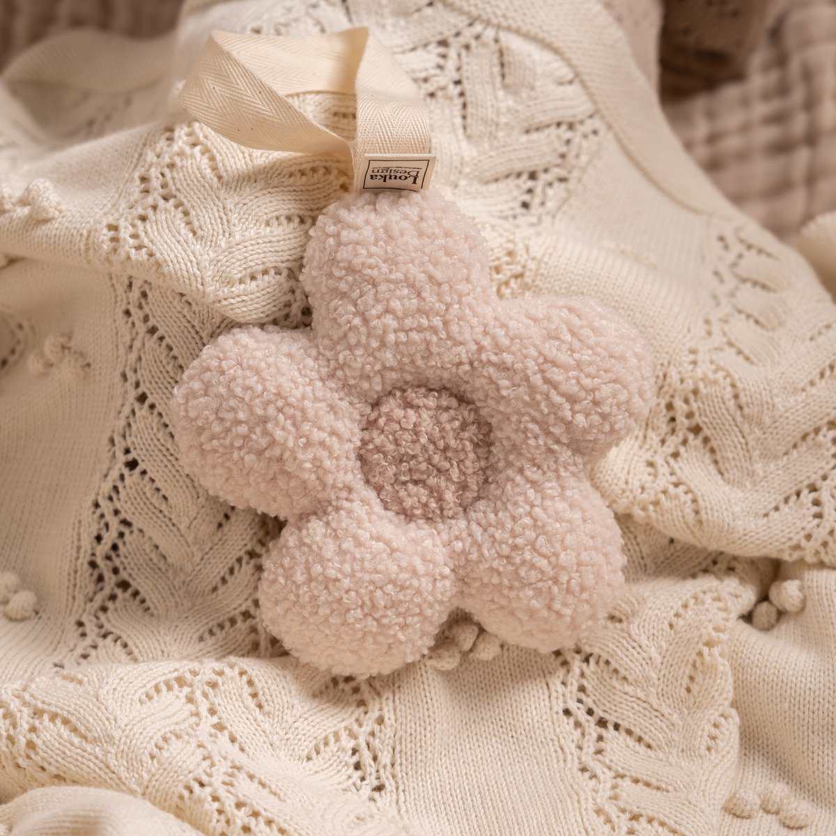 Goedkoopste Louka Speendoekje bloem ecru - bruin - speenknuffel